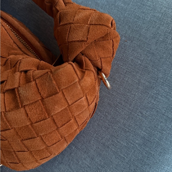 Real Suede Bag with Gold Chain - Picture 3 of 6